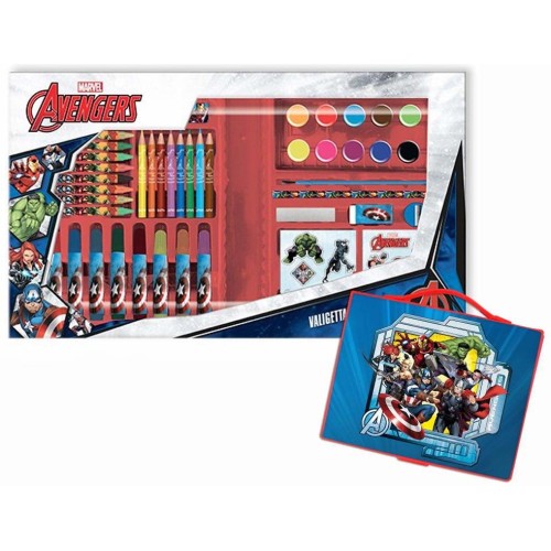Valigetta Colori Completa 52 Pezzi Cm. 45x26 - Avengers