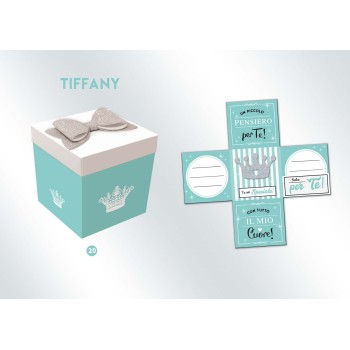Scatola sorpresa Skatush Box Cm. 11x11x11 con fiocco glitter - Tiffy