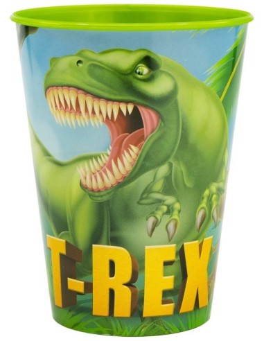 Bicchiere plastica classico 260 ML. Dinosauro T-Rex