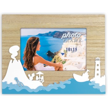 Portafoto legno "Alto mare" Cm. 22x17 - Formato foto cm. 10x15