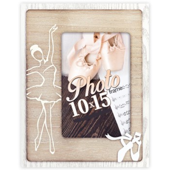 Portafoto legno "Ballerina" Cm. 22x17 - Formato foto cm. 10x15