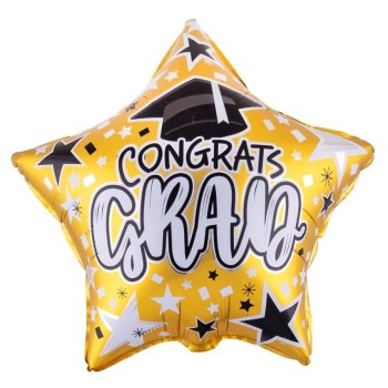 Palloncino mylar 18" Cm. 45 stella - Congrats Grad