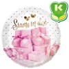 Palloncino mylar 18" Cm. 46 - Siamo in due - Nascita gemelli Rosa