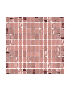 Tenda decorativa effetto quadretti metallizzati Cm. 100x200 - Rosa Gold