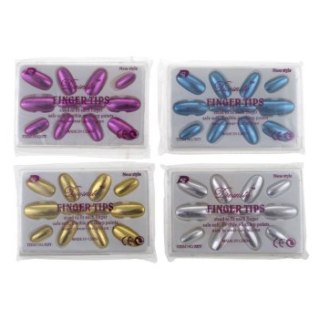 Unghie finte metallizzate - Set 12 pezzi - Colori assortiti