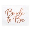 Tovaglioli carta bianchi Cm. 33x33 stampa rosa gold metal - Bride to be - Confezione 20 pezzi