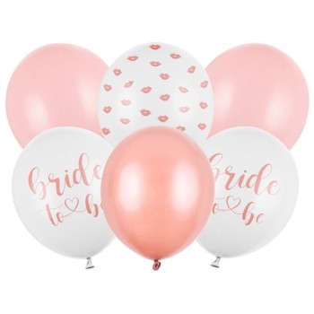 Palloncini lattice Cm. 30 - Bride to be - Blister 6 pezzi