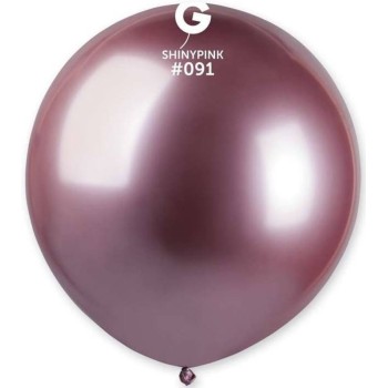 Palloncino lattice cromato 19" Cm. 48 - Confezione 25 pz - Gemar - Shiny Pink