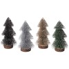 Albero di Natale innevato Cm. 11x20 - Colori assortiti