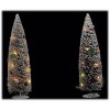 Albero di natale innevato stilizzato con 15 led Cm. 14x50