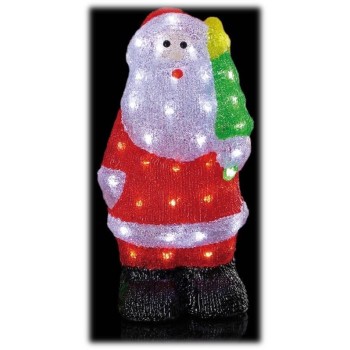 Babbo Natale in acrilico con led Interno/Esterno Cm. 22x19x40