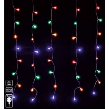 Tenda 128 palline led diametro 1 cm. Multicolor interno/esterno Cm. 300x100
