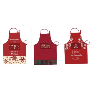 Grembiule da cucina natalizio Cm. 60x80 - Soggetti assortiti