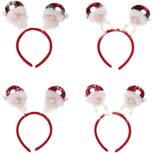 Cerchietto Babbo Natale Cm. 23x23 - Modelli assortiti