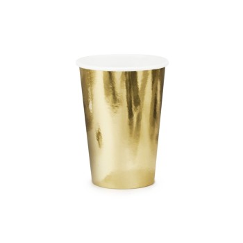 Bicchiere carta 220 ML metallizzato - Gold - Blister 6 pezzi
