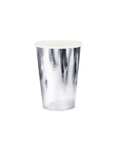 Bicchiere carta 220 ML metallizzato - Silver - Blister 6 pezzi