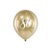 Palloncini in lattice Glossy oro cromati Cm. 30 - Stampa 80 - Blister 6 pezzi