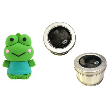 Chiavetta USB memoria 16 GB in scatola rotonda - Rana simpatica