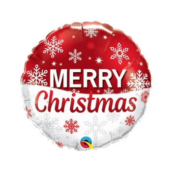 Palloncino mylar 18’’ Cm. 45 Qualatex – Merry Christmas Fiocchi di neve