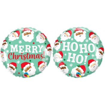 Palloncino mylar 18’’ Cm. 45 Qualatex – Merry Christmas Ho Ho Ho