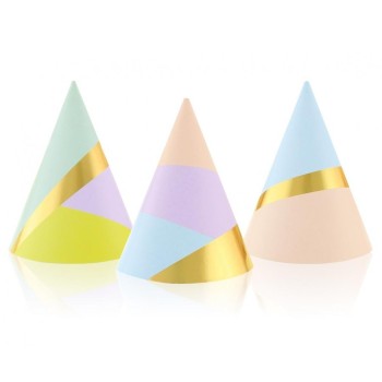 Cappellino cono Pastel Fantasy – Blister 6 pezzi