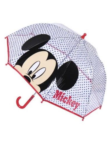 Ombrello lungo automatico trasparente Topolino