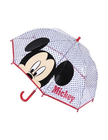Ombrello lungo automatico trasparente Topolino