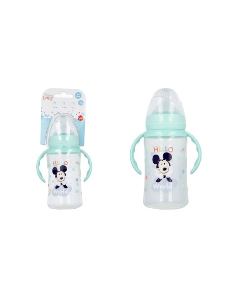 Biberon plastica «0 Mesi» 0% BPA con maniglie - Topolino