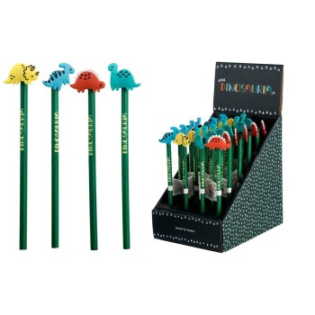 Matita con topper pvc Dinosauri - Modelli assortiti