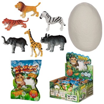 Ovetto da sciogliere in acqua con personaggi dello zoo