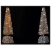 Albero di Natale ferro e rattan con 15 led Cm. 15x50