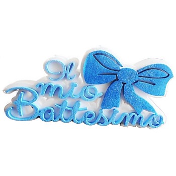 Scritta polistirolo sagomata Il mio battesimo celeste Cm....
