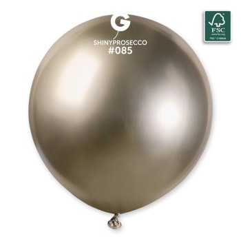 Palloncino lattice cromato 19" Cm. 48 - Confezione 25 pz - Gemar - Shiny Prosecco