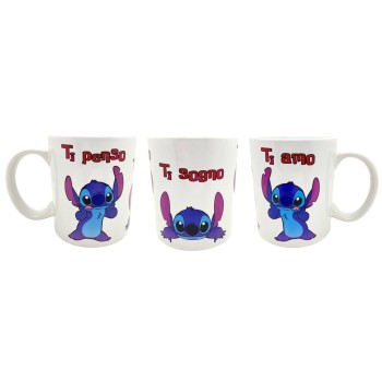 Tazza mug ceramica Stitch - Ti penso, ti sogno, ti amo