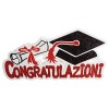 Scritta polistirolo "Congratulazioni" Laurea Cm. 41x20
