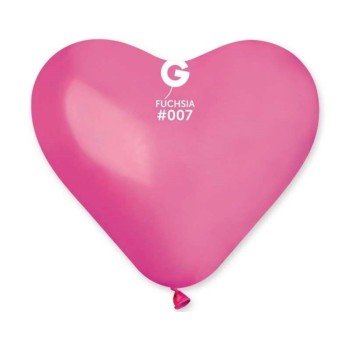 Palloncino lattice cuore 10" Cm. 25 - Fuxia - Confezione 100 pezzi