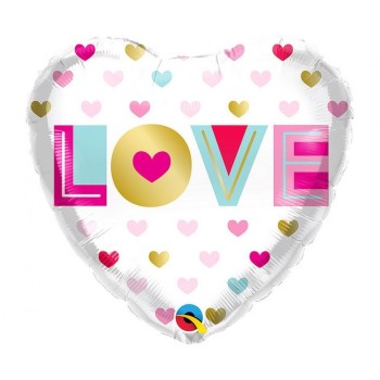 Palloncino mylar 18’’ Cm. 45 Qualatex – Cuore Love