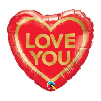 Palloncino mylar 18’’ Cm. 45 Qualatex – Cuore Love You