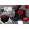 Scatola sorpresa Skatush Box Cm. 11x11x11 con fiocco glitter - Amore nera