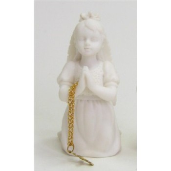 Statuina resina bambina prima comunione
