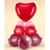Kit gonfia e decora con palloncini lattice e mylar Cuore rosso