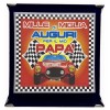 Targa a libretto vellutata Cm. 17x17 - Mille miglia di auguri per il mio papà