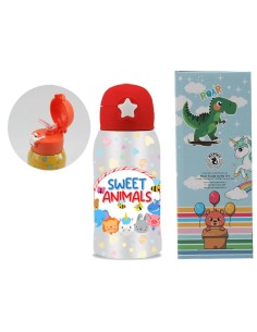 Borraccia baby termica con cannuccia  - Sweet Animals