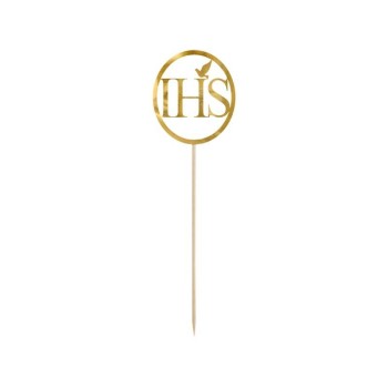 Cake topper acrilico Prima Comunione IHS Cm. 22