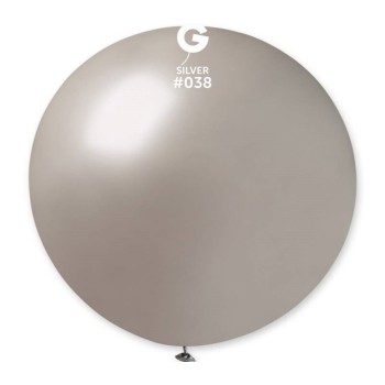 Palloncino lattice metallizzato 31" Cm. 80 - Gemar - Argento Silver