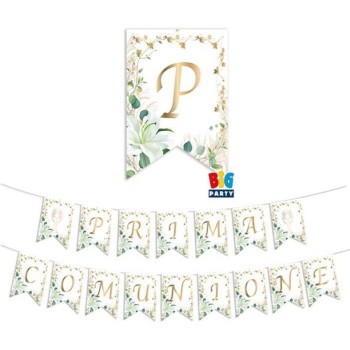 Festone scritta Cm. 300x20 - Prima Comunione Lily