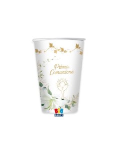 Bicchieri carta 200 CC - Prima Comunione Lily - Blister 8 pezzi