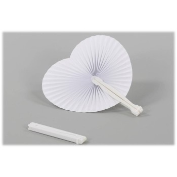 Ventaglio cuore bianco