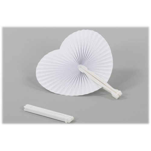 Ventaglio cuore bianco
