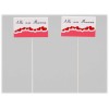 Set 12 pick in legno "Alla mia mamma" bianco e rosso